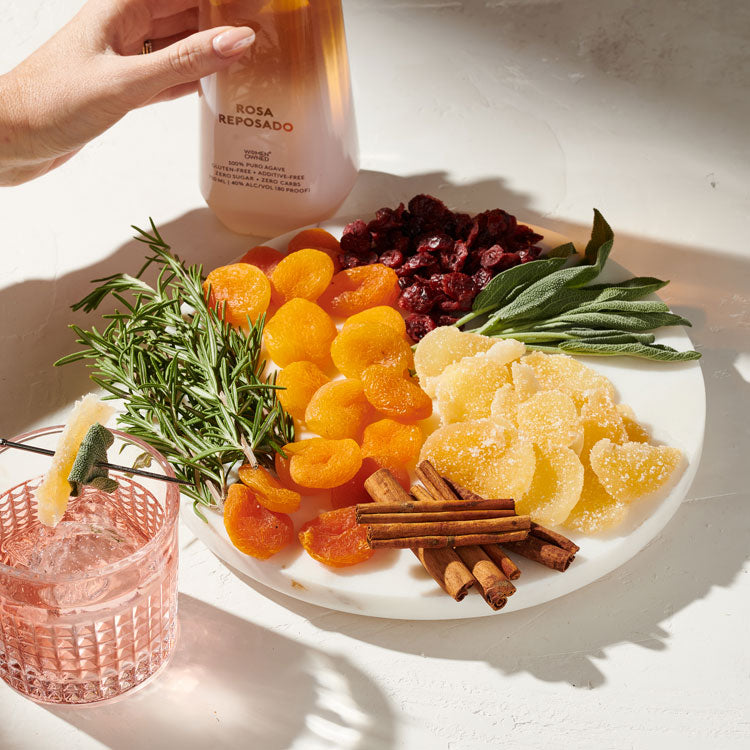Winter Cocktail Garnish Board